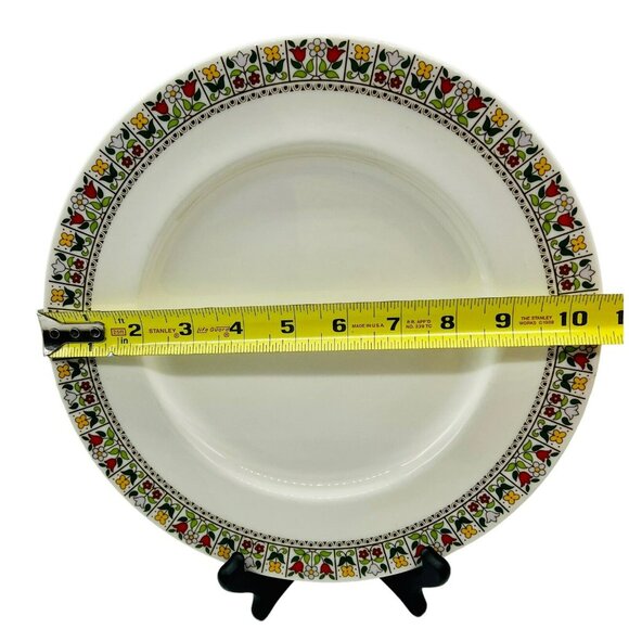 Royal Doulton Fireglow Dinner Plate 10.5 inches Floral Border Boho Retro - Picture 6 of 6